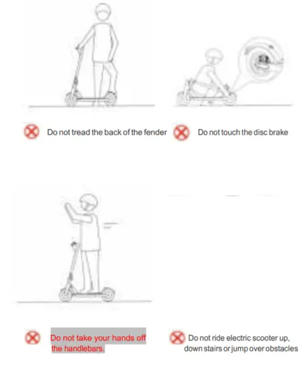 PHAEWO FW H85B Foldable Electric Scooter - Wirning