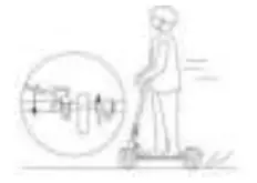 PHAEWO FW H85B Foldable Electric Scooter - turn on