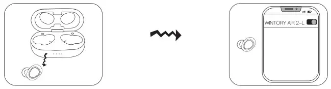 WINTORY AIR 2 True Wireless Earphone - Single left earbud usage