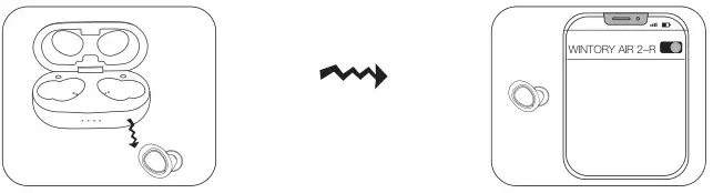 WINTORY AIR 2 True Wireless Earphone - Single right earbud usage