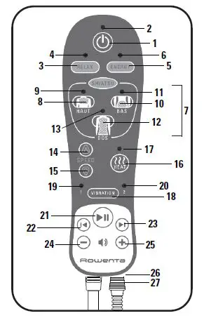 Rowenta MM8050F0 Shiatsu Massage Seat Cover fig 6