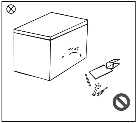 Midea JHCF198M Mini 198L Chest Freezer - electricity related warnings 5