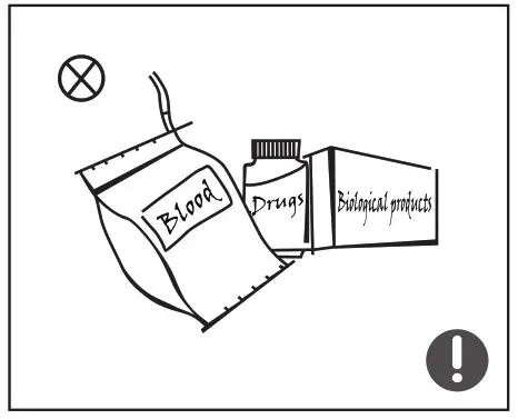 Midea JHCF198M Mini 198L Chest Freezer - warnings related to placing items 2