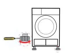 kogan 7kg Heat Pump Dryer Instruction Manual - Never unscrew the feet completely from their housings.