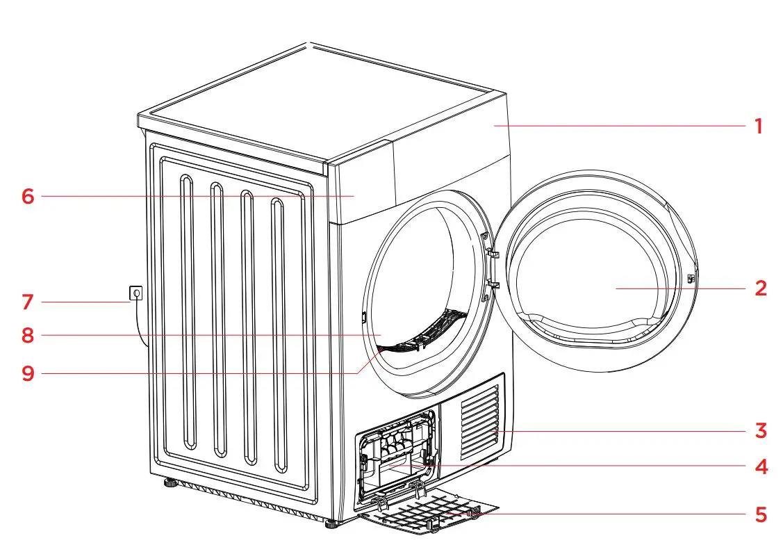 kogan 7kg Heat Pump Dryer Instruction Manual - Product Overview