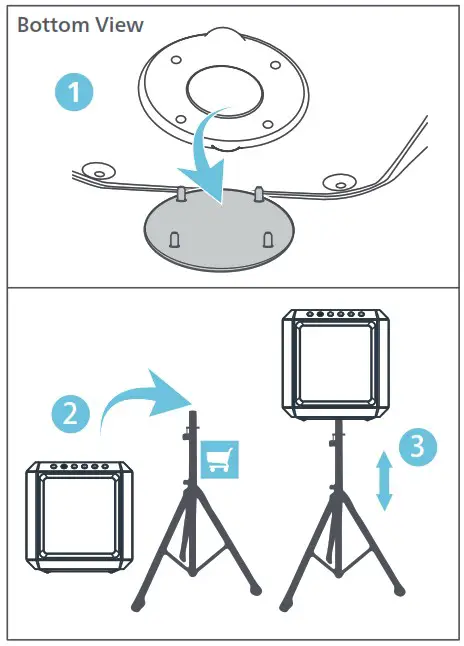 PHILIPS TAX4207 4000 Series Bluetooth Party Speaker - Pole mounting your party speaker