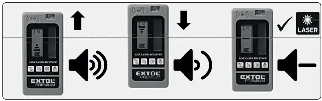 EXTOL PREMIUM 8823390 Laser Receiver-Detector 7