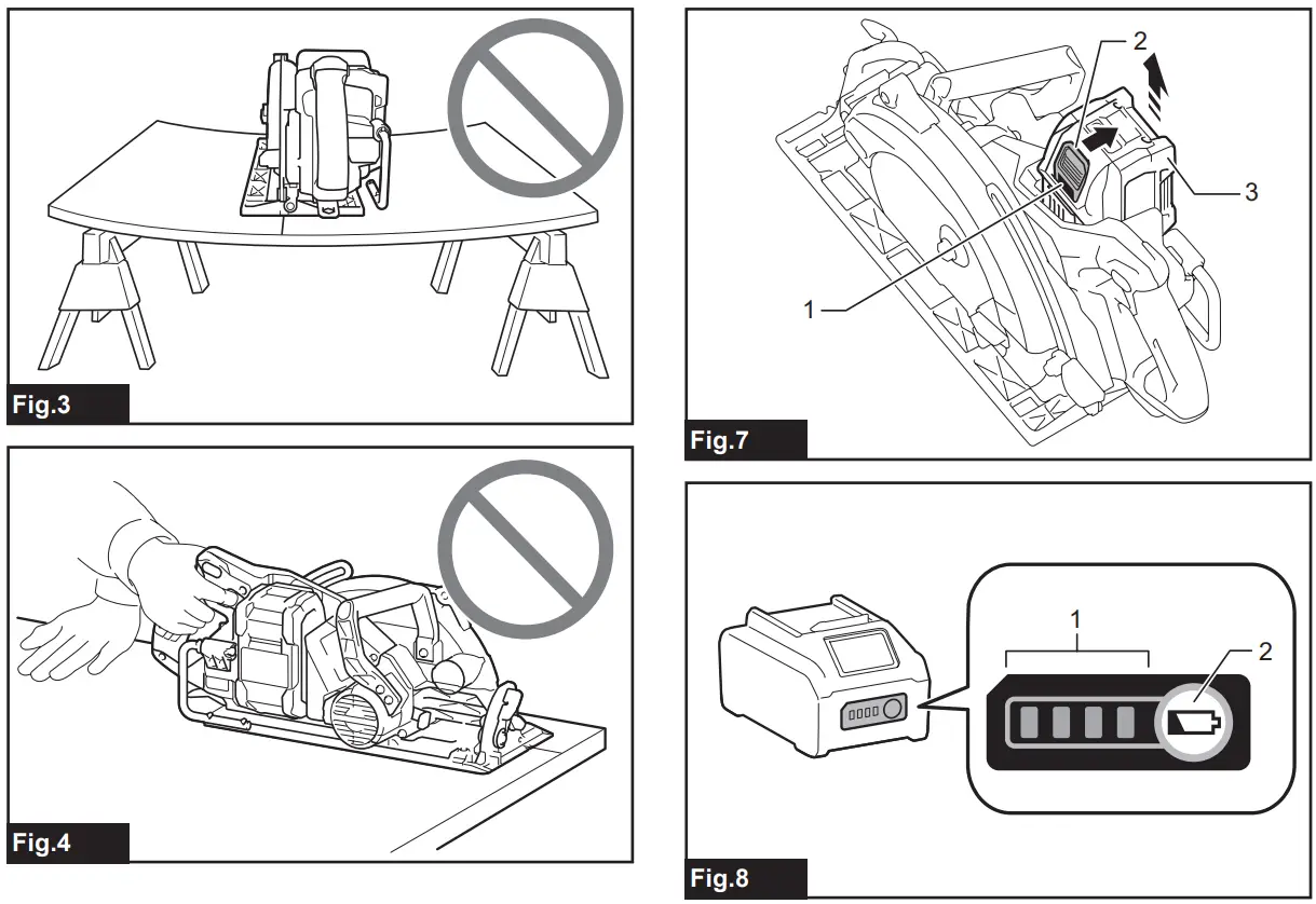 makita RS002G Cordless Rear Handle Saw - fig2