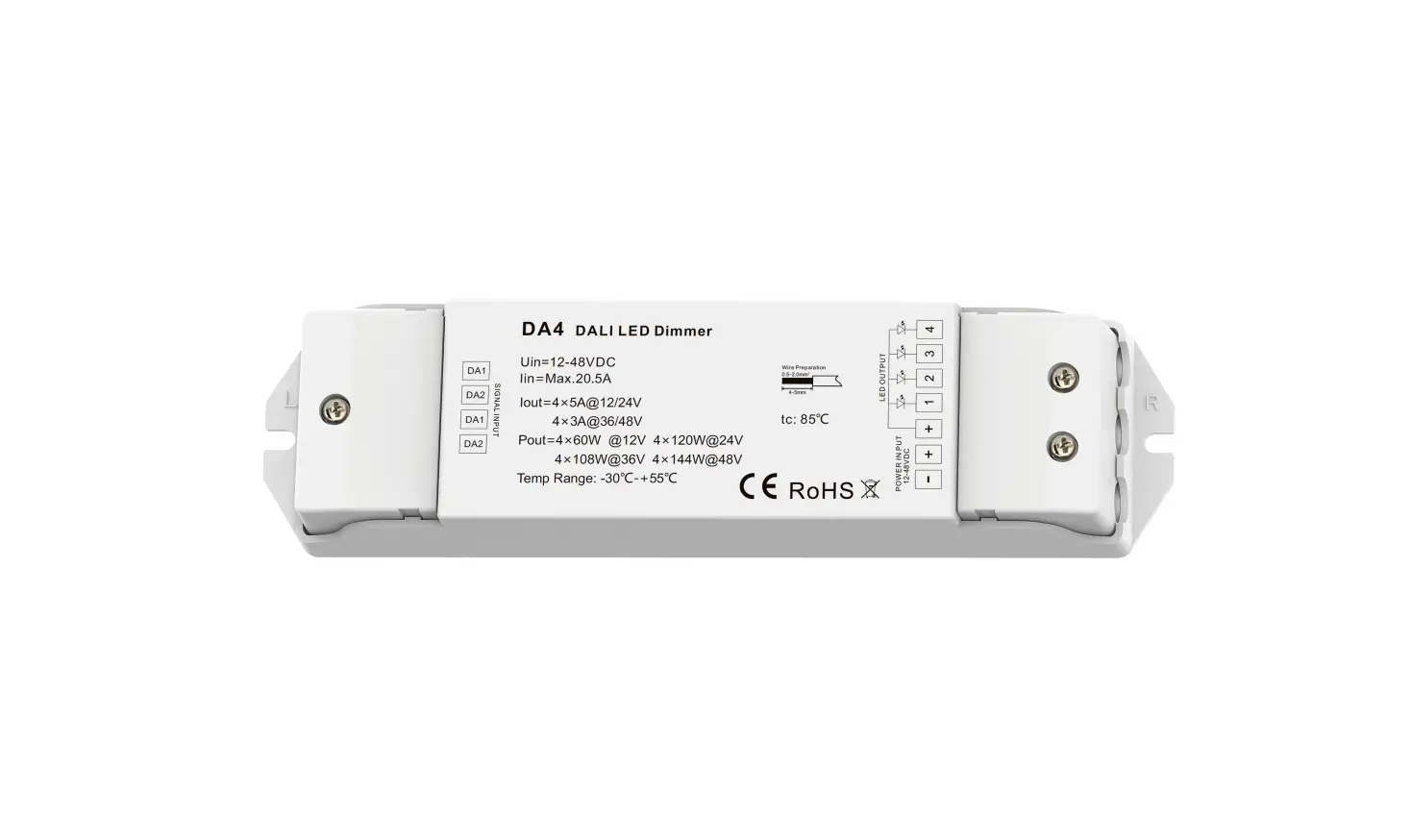 Skydance Da4 4 Channel Constant Voltage Dali Led Dimmer Instruction Manual