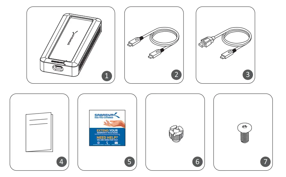 SABRENT EC-WPNE USB 3.2 Rugged Waterproof SSD Enclosure fig 1