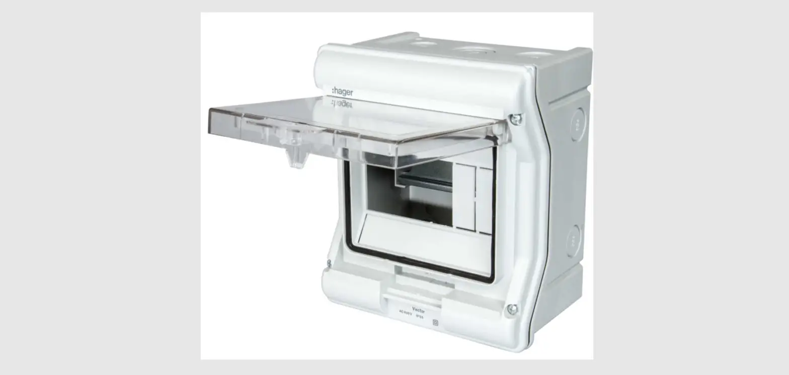 Hager Ve412f Waterproof Box Ip 55 4x12 Modules Instruction Manual