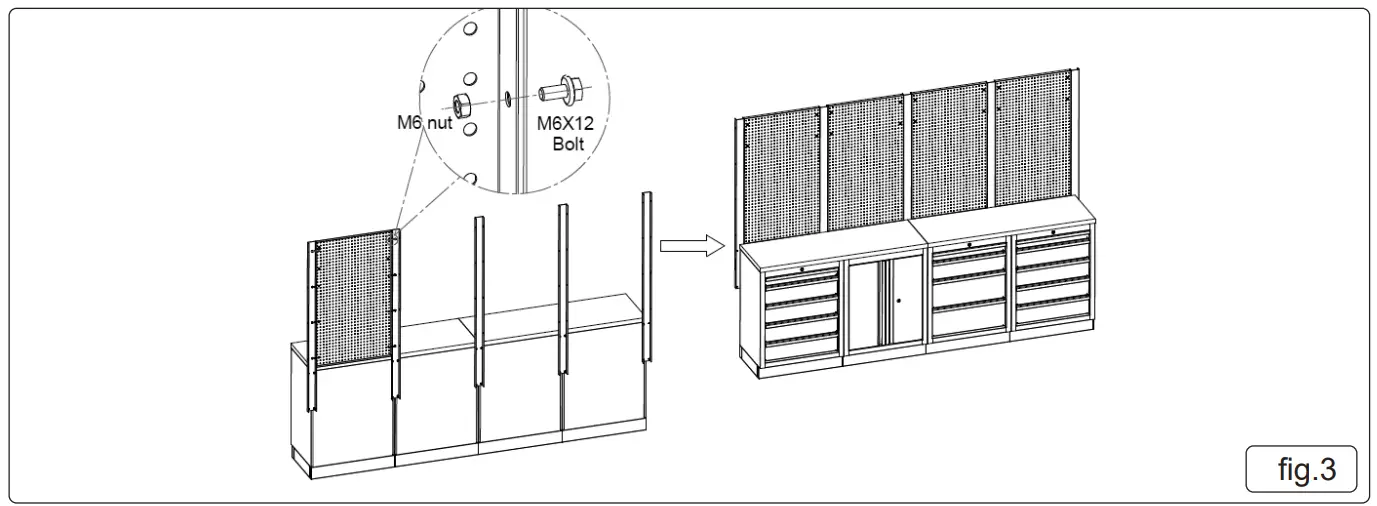 SEALEY APMS64 1360mm 7 Drawer Modular Floor Cabinet-fig4