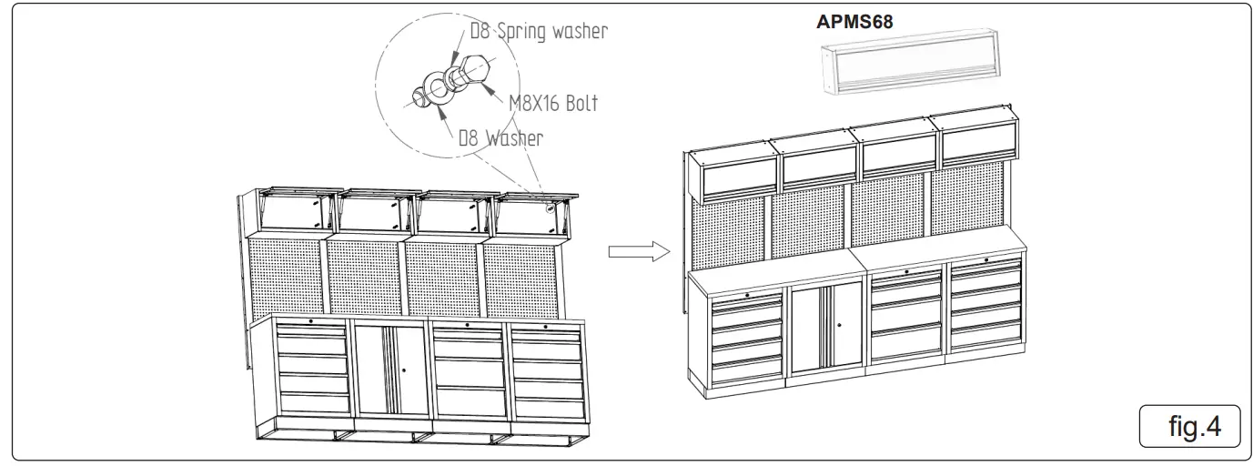 SEALEY APMS64 1360mm 7 Drawer Modular Floor Cabinet-fig5