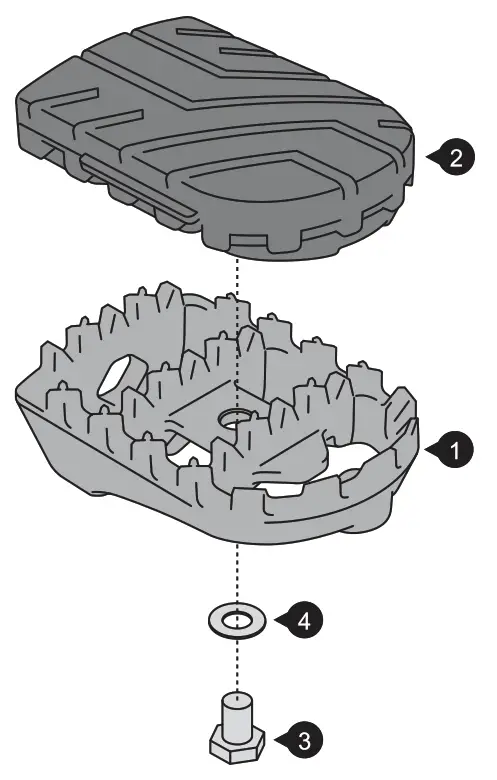 SW-MOTECH FRS.06.011.10200S Ion Footrest Kit -