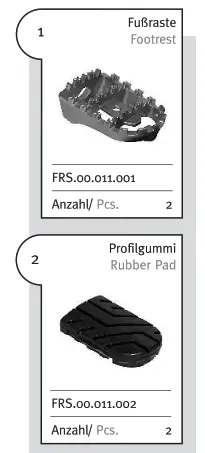 SW-MOTECH FRS.06.011.10200S Ion Footrest Kit - 1