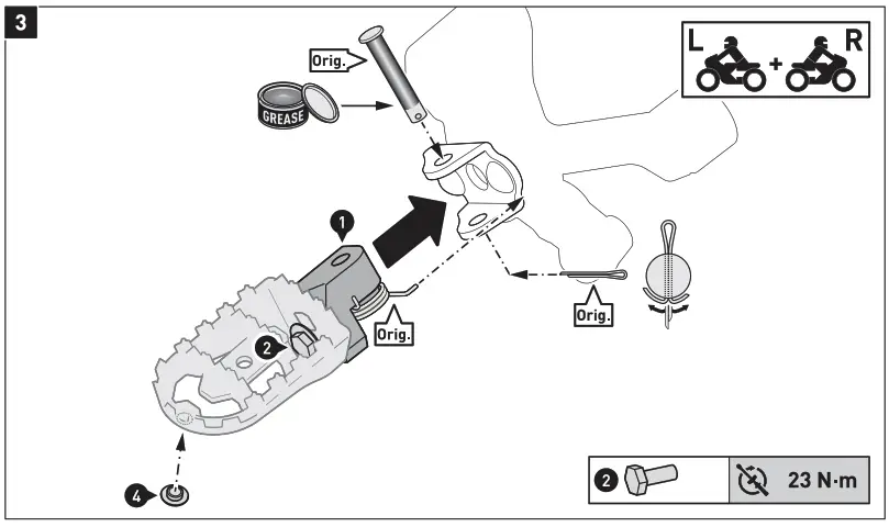 SW-MOTECH FRS.06.011.10200S Ion Footrest Kit - fig3