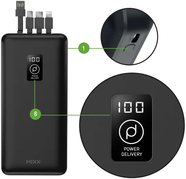 MIXX Integrated 10 PD Power Bank A4