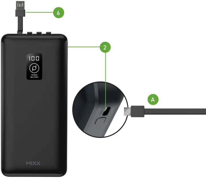 MIXX Integrated 10 PD Power Bank A5