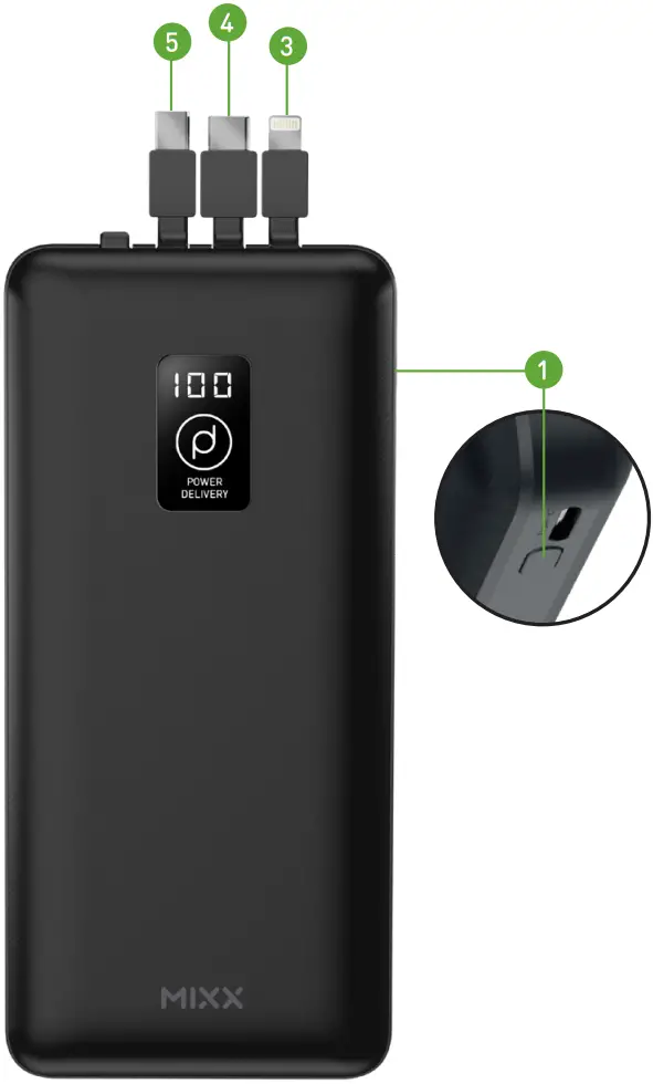 MIXX Integrated 10 PD Power Bank A6