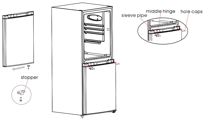 HADEN Fridge Freezer - freezeer door