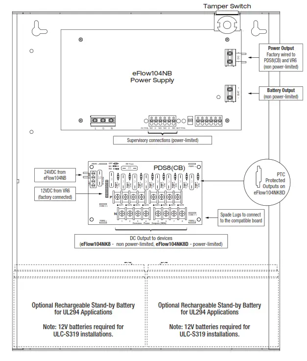 Altronix eFlow104NK8 Dual Output Power Supply Chargers - fig4