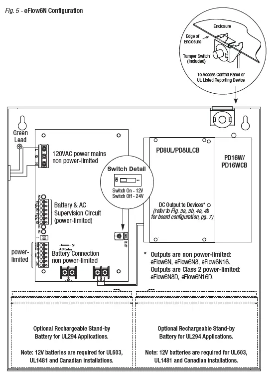 Altronix eFlow6N Series Power Supply-Chargers fig (4)
