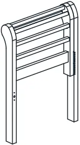 COSTWAY OP70341 Folding Wood Lutyens Garden Bench 04A