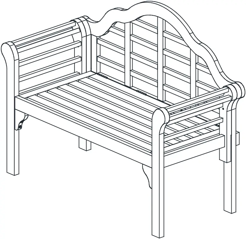 COSTWAY OP70341 Folding Wood Lutyens Garden Bench Step 05
