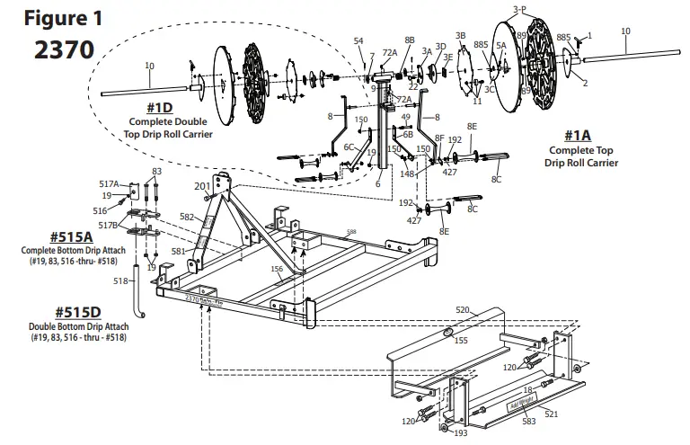 Rain-Flo 2370 Flat Bed Plastic Mulch Layer - FIG1