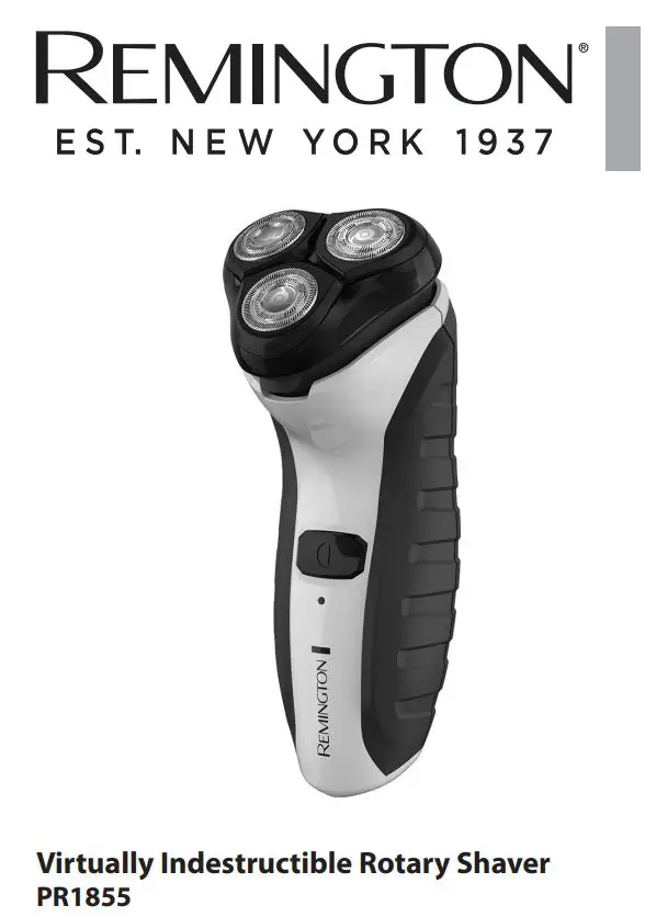 REMINGTON PR1855 Virtually Indestructible Rotary Shaver User Manual