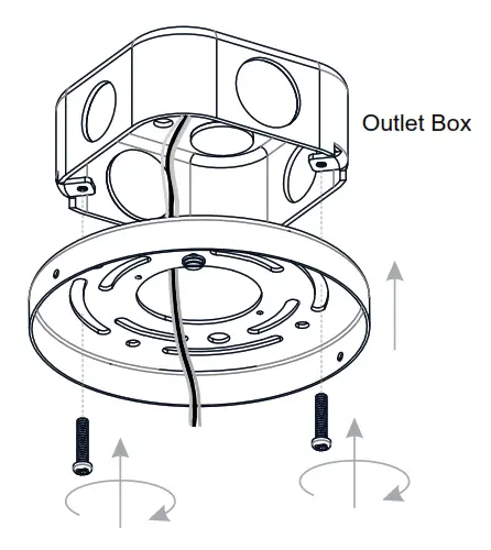 QUOIZEL PCSMA2827WA Soma 23 Watt Integrated LED Whitewashed Walnut Pendant Light - Backplate