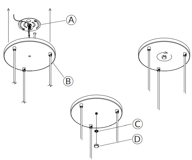 tala Brass Triple Pendant with Voronoi II Suspension Lamp-fig11