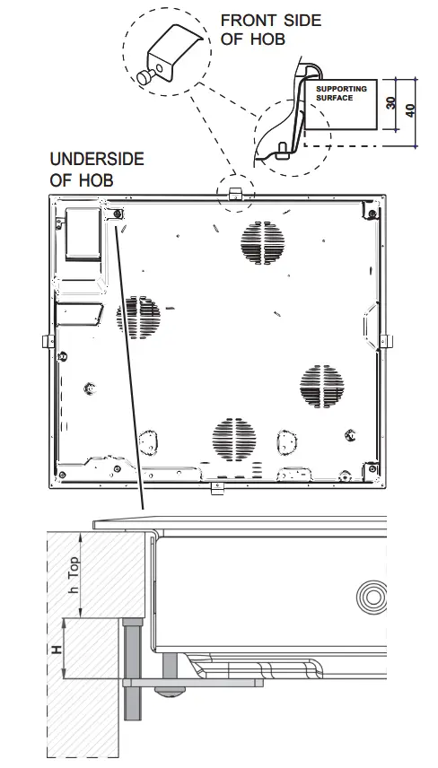 CIC 642 C Black Built-in Zone Induction Hob Installation