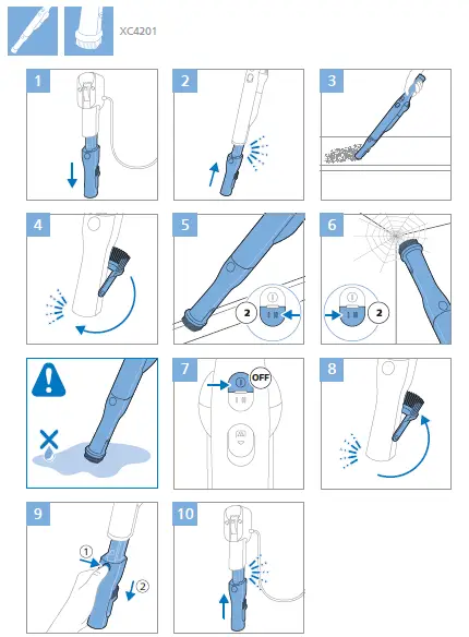 PHILIPS-XC4201-01-4000-Series-Cordless-Stick-Vacuum-Cleaner-Silver-10