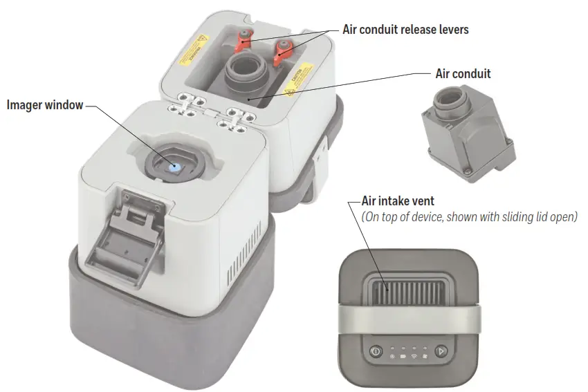 Honeywell 32352460 Air Detective- CLEANING LOCATIONS IN THE DEVICE