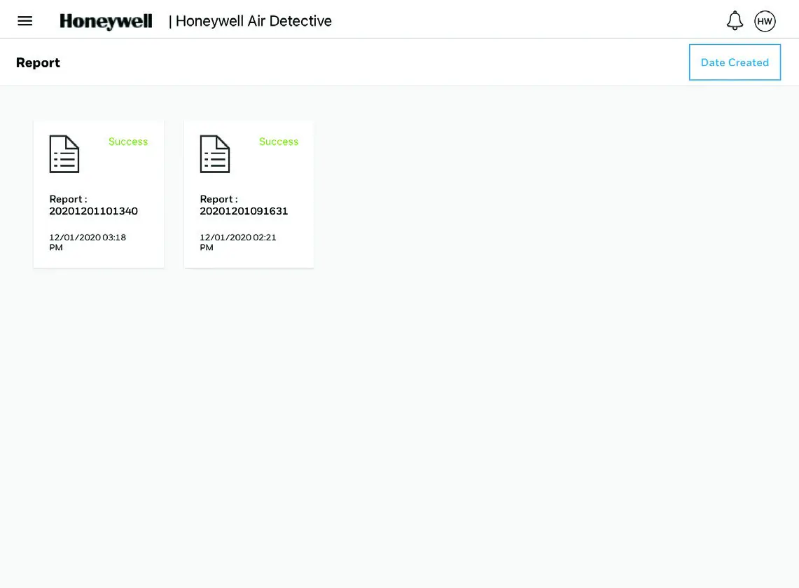 Honeywell 32352460 Air Detective - READINGS LOG