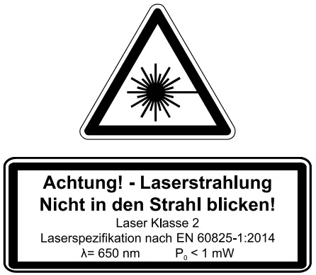 Important! Laser radiation icon