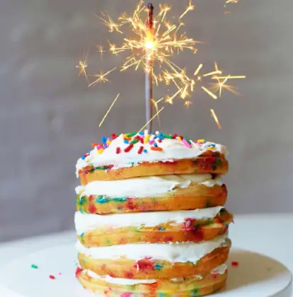 Confetti Waffle Cake