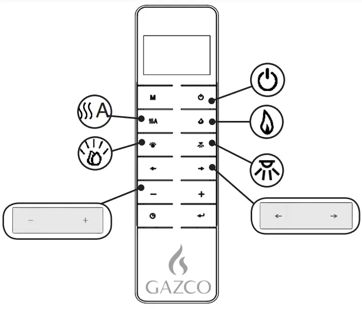 GAZCO Arosa amp Cerreto 140 LED Electric Stove-REMOTE CONTROL