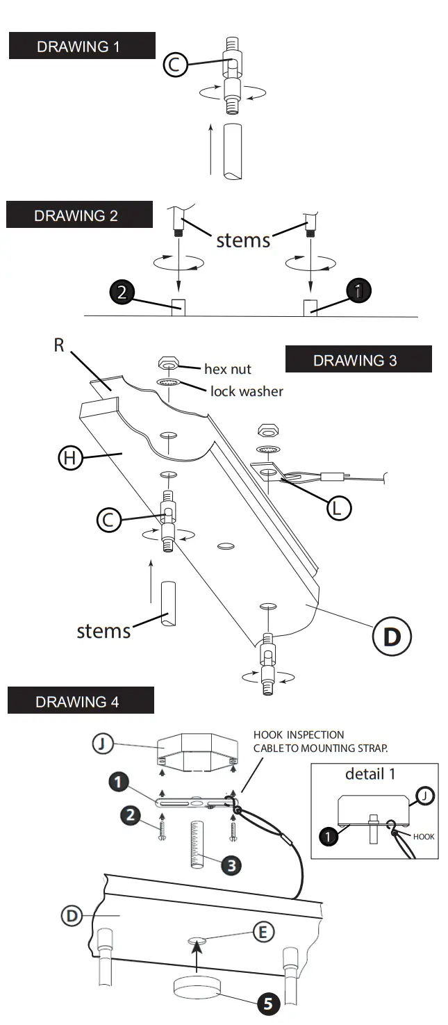 HINKLEY 3266 LED Linear Chandelier Instruction