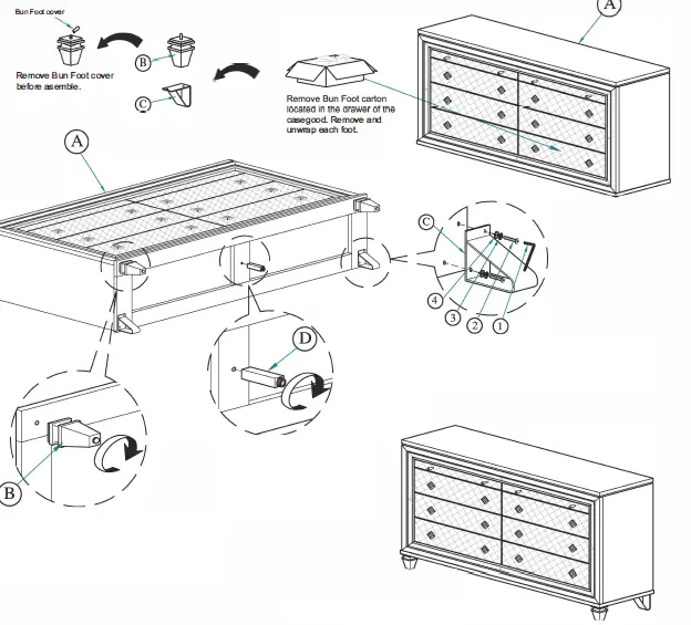Best-Quality-Furniture-9749-Venetian-4Piece-Champagne-Easter-King-Bedroom-Set-9