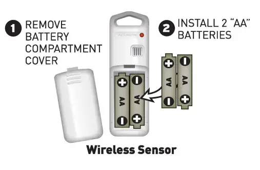 ACURITE 01097 Deluxe Wireless Weather Center - Install Batteries