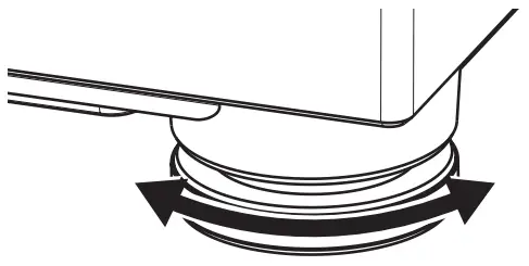 Adjusting the height of the main unit