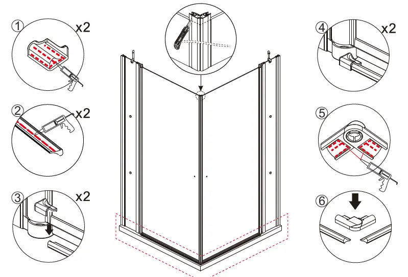 AQUABATOS-FSP204-Corner-Shower-with-Swing-Doors-FIG- (24)