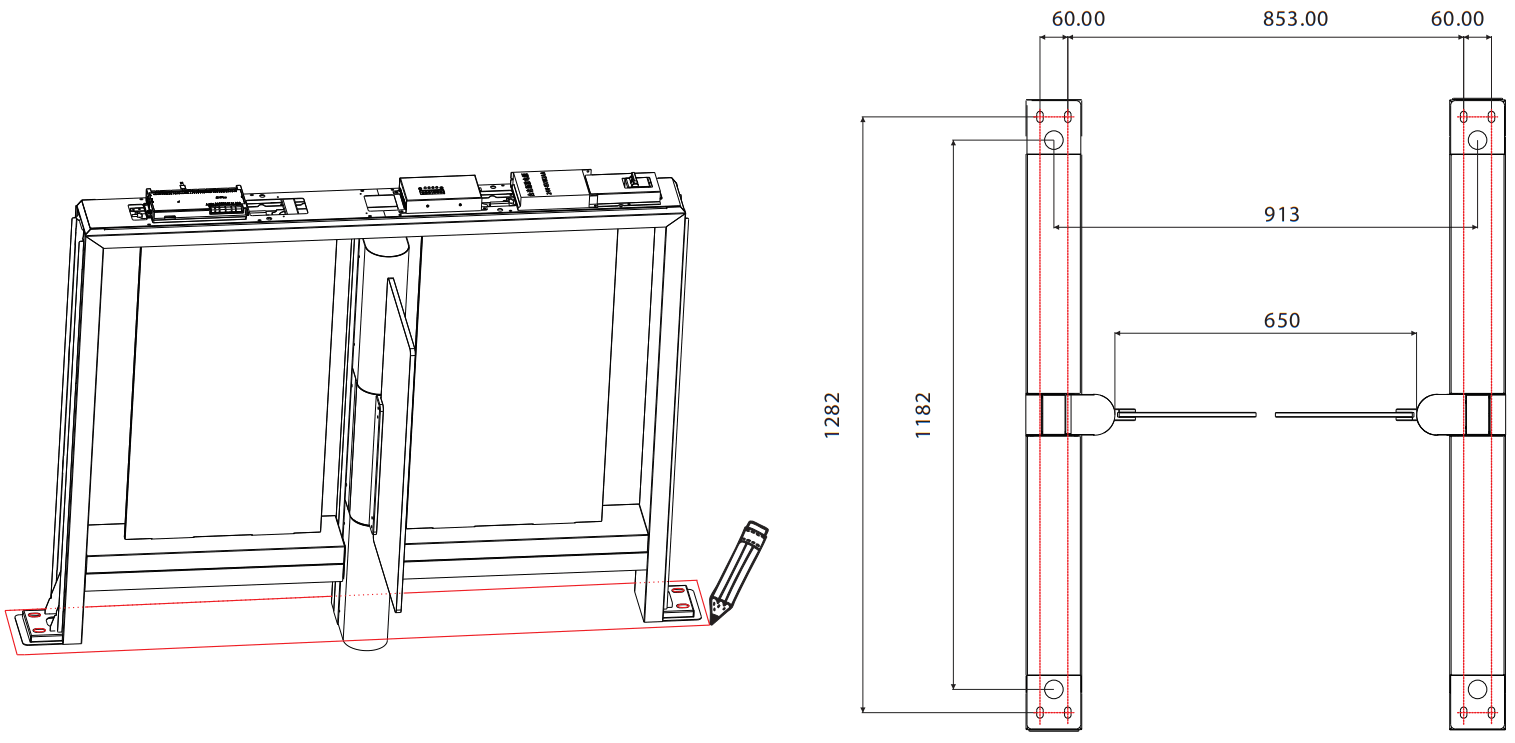 ZKTeco Mars S1000 Series Mars Pro S1000 Series Security Gate - FIGURE 6