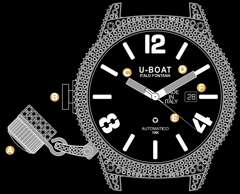 U BOAT Black Swan Watch - fig