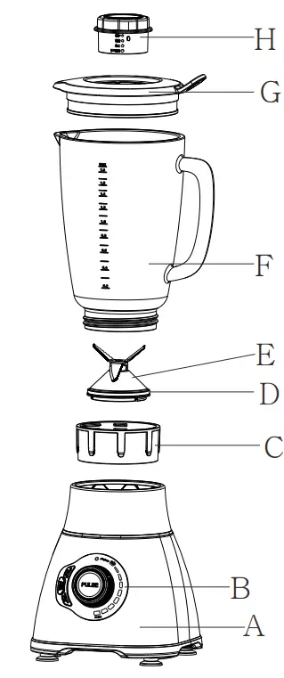 Fritel BL 3890 High Speed Blender - parts