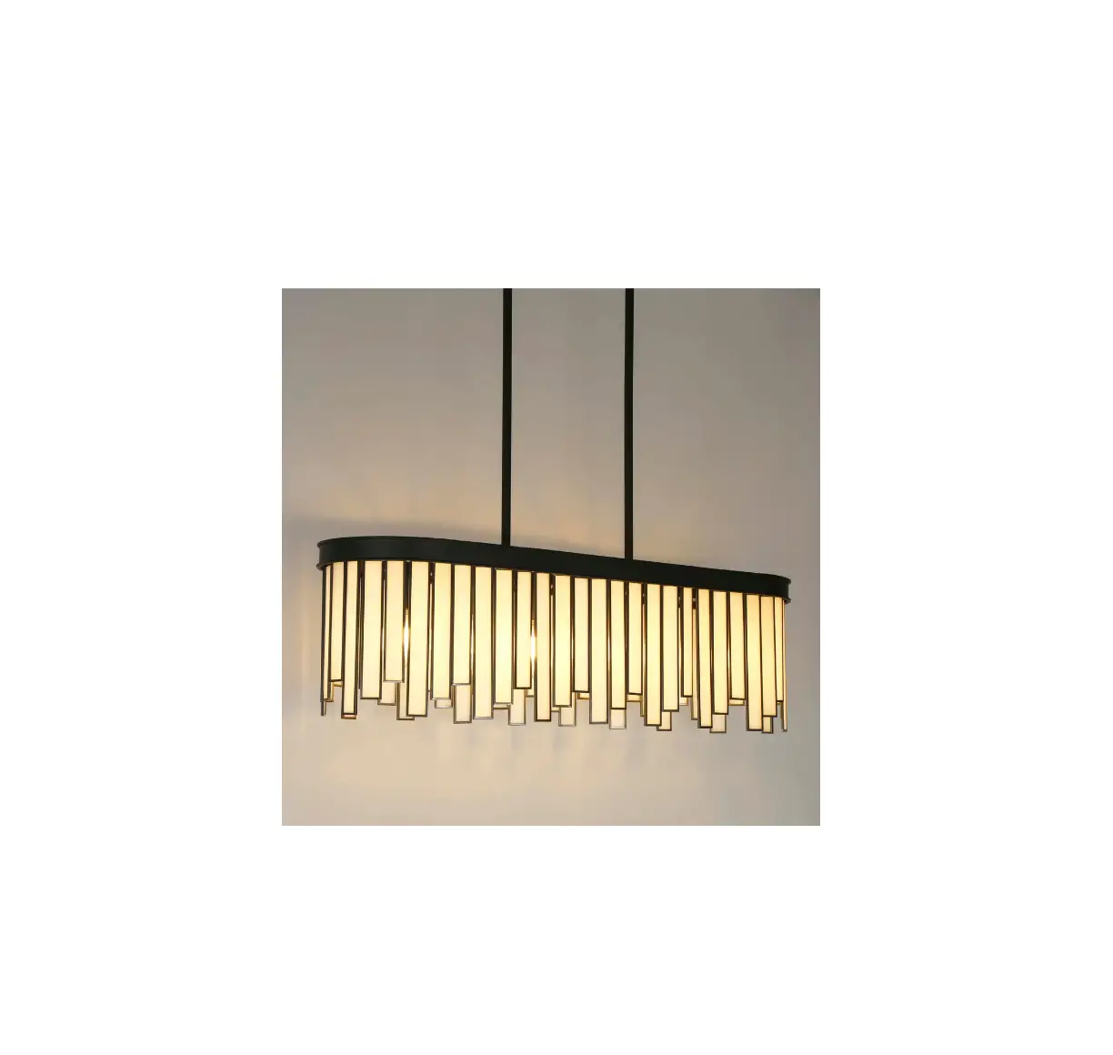 Lnc A04967b6 Hemera 6-light Matte Black Tiffiany Modern-contemporary Linear Led Large Indoor Kitchen Island Pendant Light Installation Guide