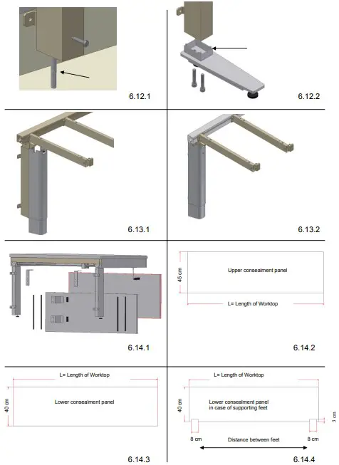 Mounting instructions, illustrations