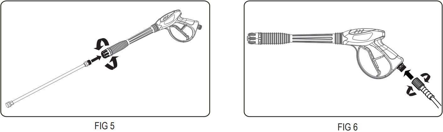 DuroMax XP2700PWS Gasoline Pressure Washer - Attaching the Spray